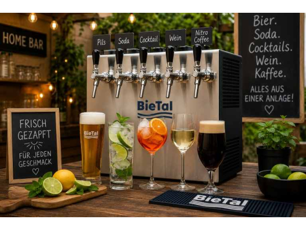 BieTal GmbH Zapfanlage für zu Hause: Diese Getränke kannst du frisch zapfen - BieTal Zapfanlage für zu Hause: Bier, Soda, Cocktails &amp; mehr