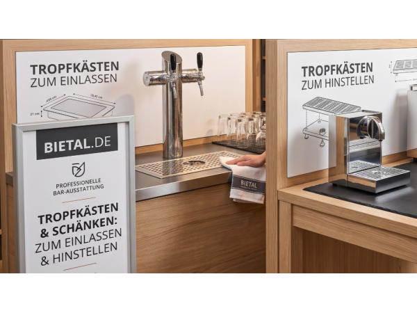 Tropfkästen &amp; Schänken - Saubere Theken für professionelle Zapfanlagen - Tropfkästen &amp; Schänken aus Edelstahl | BieTal® GmbH