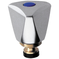 Hahnoberteil Kronengriff chrom 3/8 Zoll Warmwasser...