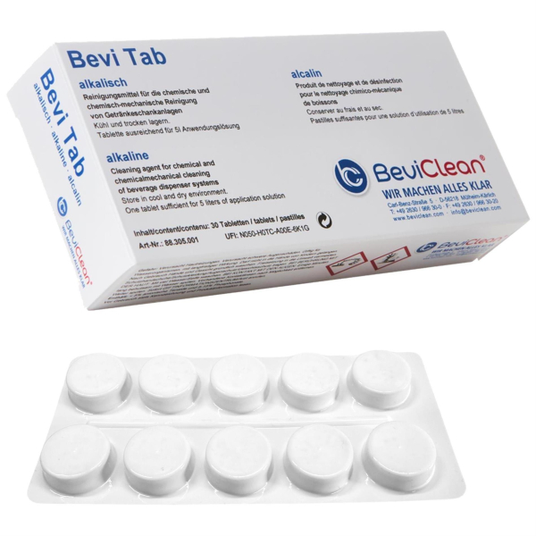 Bevi tab alkalisch 10x Tablette Reinigungs -und Desinfektionskonzentrat Schankanlage