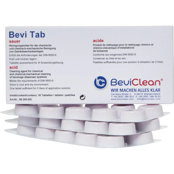 Bevi tab sauer 30x Tablette Reinigungs -und Desinfektionskonzentrat Schankanlage