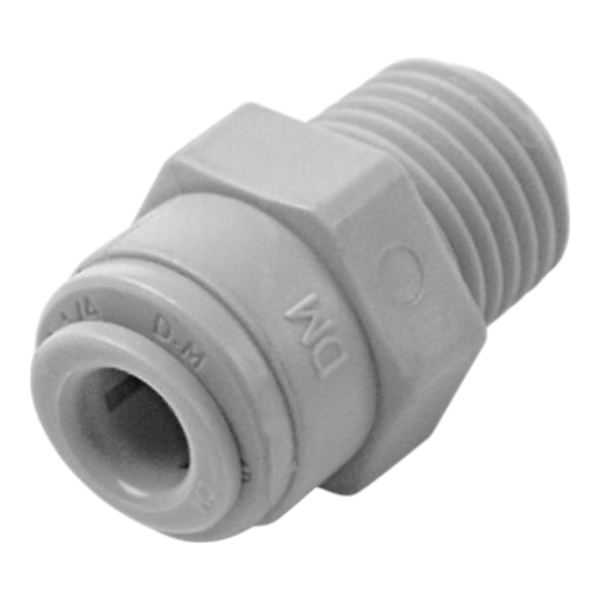 Einschraubverbinder - grau - Gewinde BSP-PT 3/8 Zoll AG - Rohr 3/8 Zoll AD