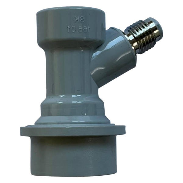 Steckkupplung Schnellkupplung weiß/grau NC KEG Gas CO2 7/16 Zoll UNF ohne Tülle