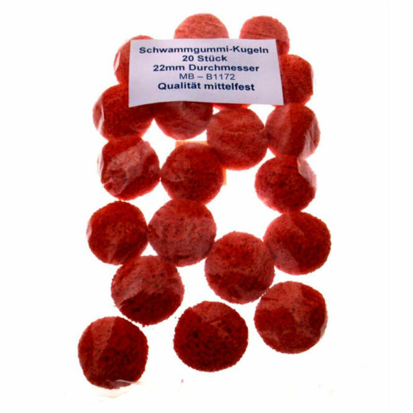 Reinigungsschwämmchen Schwammgummikugeln 20 Stück - 22mm für 3/4 Zoll Schlauch 19mm Leitung