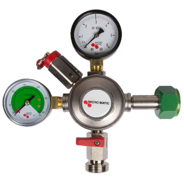 Stickstoff Druckminderer Druckminderventil 3 bar - Micro Matic Premium