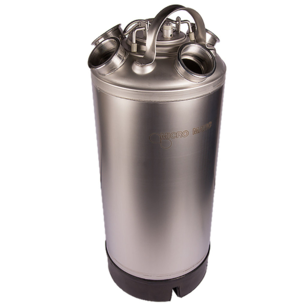 Reinigungsbehälter Micro Matic Edelstahl - 18 Liter - 5 Fittinge