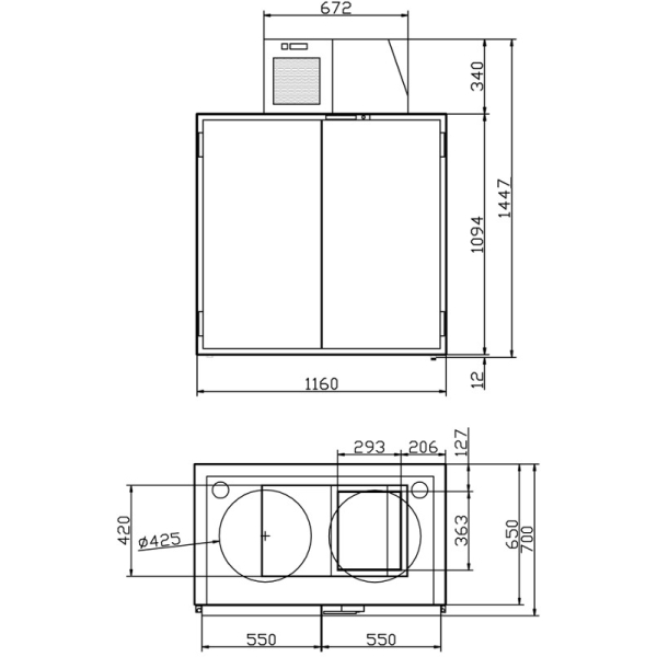 Faßkühler Fassvorkühler Edelstahl für 2-4 Fässer - Aufsatzkühlgerät aus Stahlblech