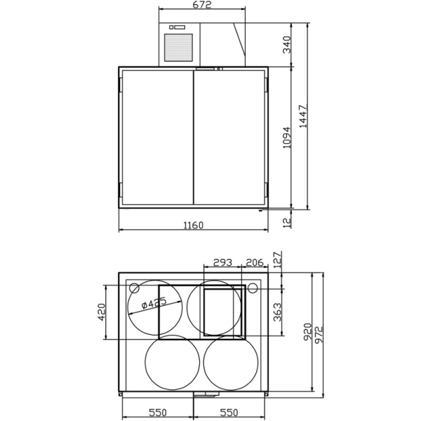 Faßkühler Fassvorkühler Edelstahl für 4-10 Fässer Aufsatzkühlgerät aus Stahlblech