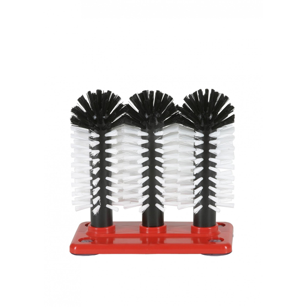 Gläserspülbürste Gläserspüler Gläserbürste 3 x 18cm mit Kunststoffbodenplatte