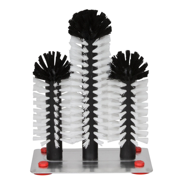 Gläserspülbürste 2 x 18 + 1 x 25 cm für Gastro, Metall-Unterteil rostfrei