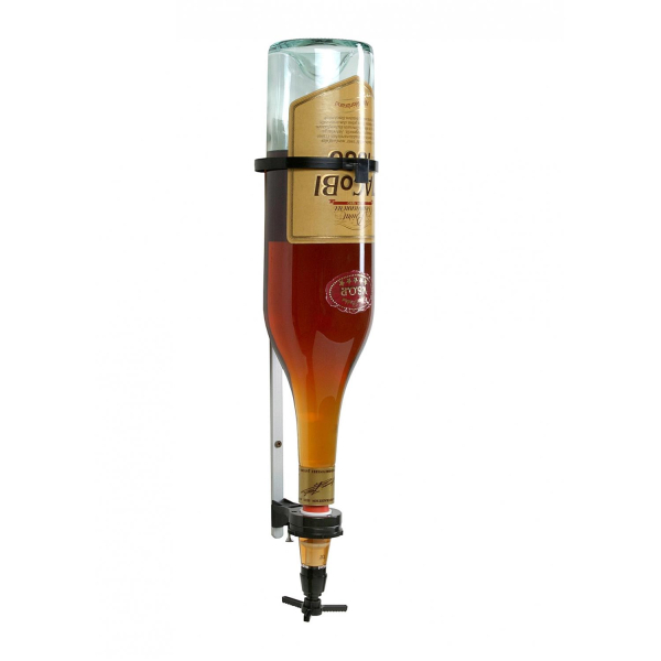 Liquor Dispenser, Wandmontierter 2-Flaschen-Getränkespender Alkoholflaschen-Getränkeständer für Home-Bar-Zubehör