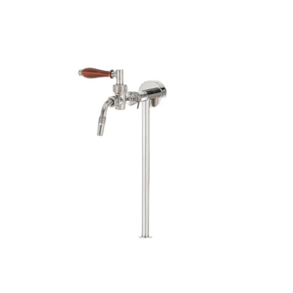 Schanksäule Zapfsäule Bier Edelstahl Tube Nostalgie beleuchtet 1-ltg & Zapfhahn