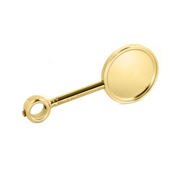 Medallion für Schankhähne Schankhahn Messing 90 mm lange Ausführung