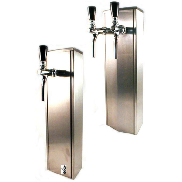 Schanksäule aus Edelstahl gebürstet 1-leitig ohne Bierhahn & Schlauch