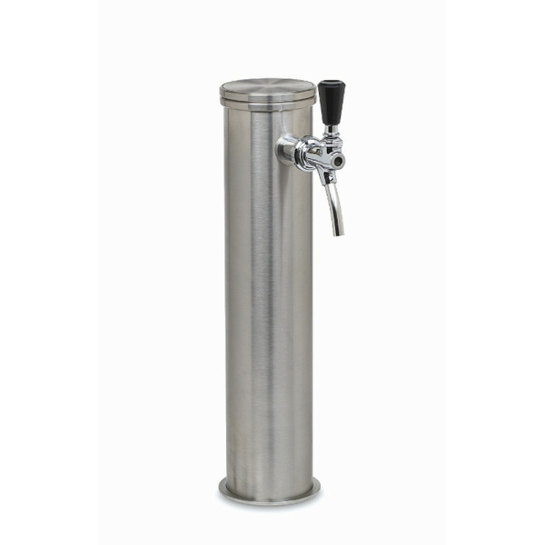 Schanksäule Zapfsäule Rohrschanksäule Edelstahl gebürstet 1-leitig ohne Bierhahn & Schlauch