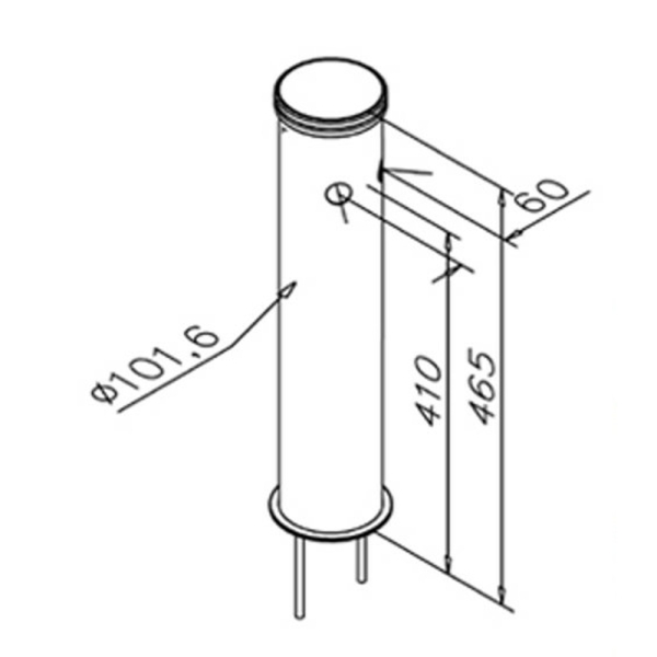 Schanksäule Zapfsäule Rohrschanksäule Messingeffekt poliert 2-leitig ohne Bierhähnen & Schläuche