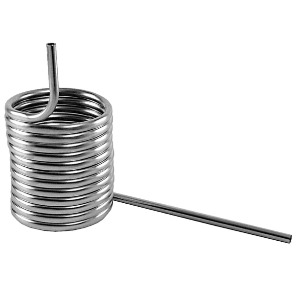 Bier Kühlschlange rechts gedreht aus Edelstahl 10 mm