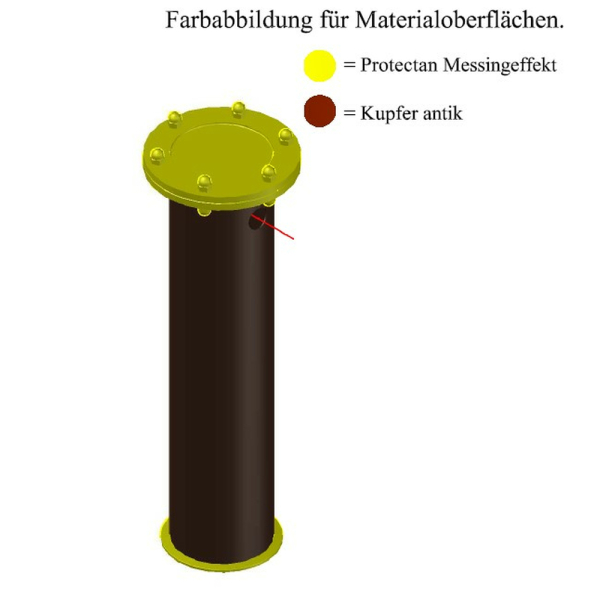 Schanksäule Zapfsäule Industrie line Kupfer antik 1-leitig ohne Bierhahn & Schlauch