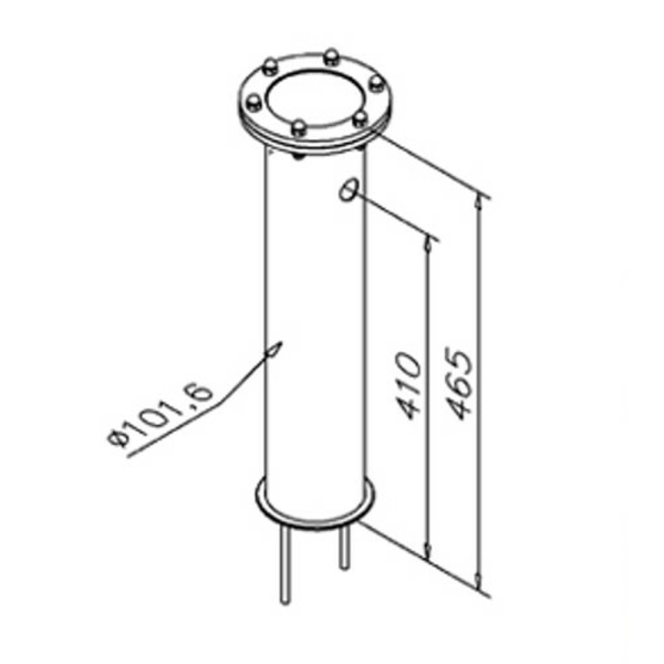 Schanksäule Zapfsäule Industrie line Kupfer antik 1-leitig mit Bierhahn & Schlauch