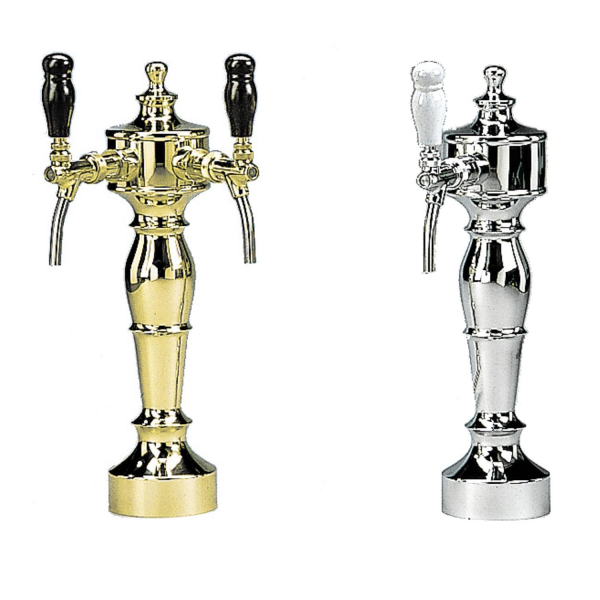 Flämische Zapfsäule Schanksäule Chrom 1-leitig ohne Bierhahn & Schlauch