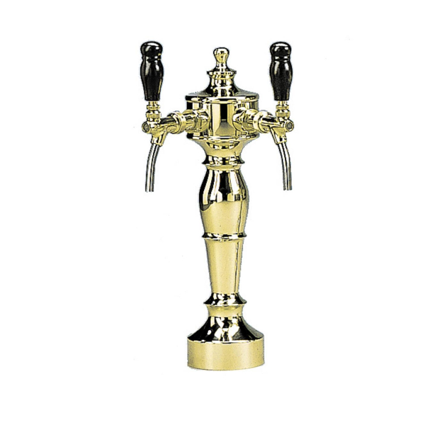 Flämische Zapfsäule Schanksäule Messing 1-leitig mit Bierhahn & Schlauch