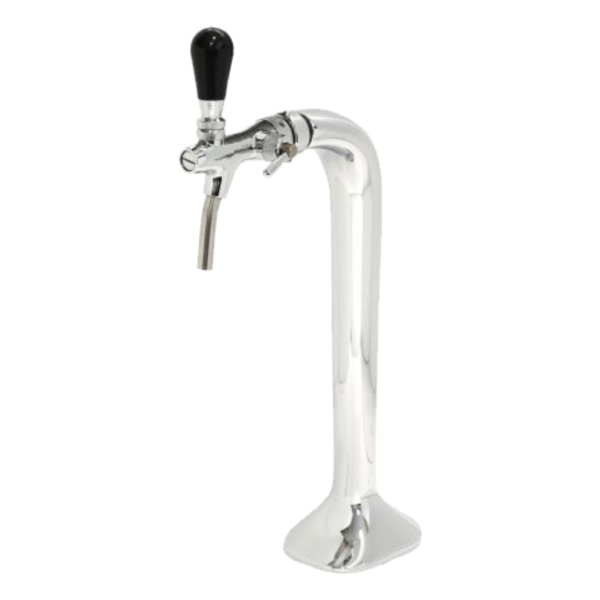 BieTal® Schanksäule Zapfsäule Classic Cobra 1-leitig 7mm verchromt & Zapfhahn