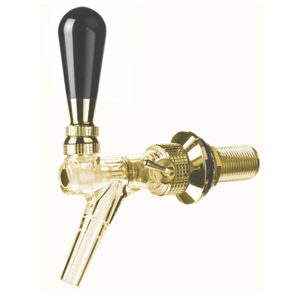 Zapfhahn Bierhahn Kompensatorschankhahn Gelbgoldfarbig transparent