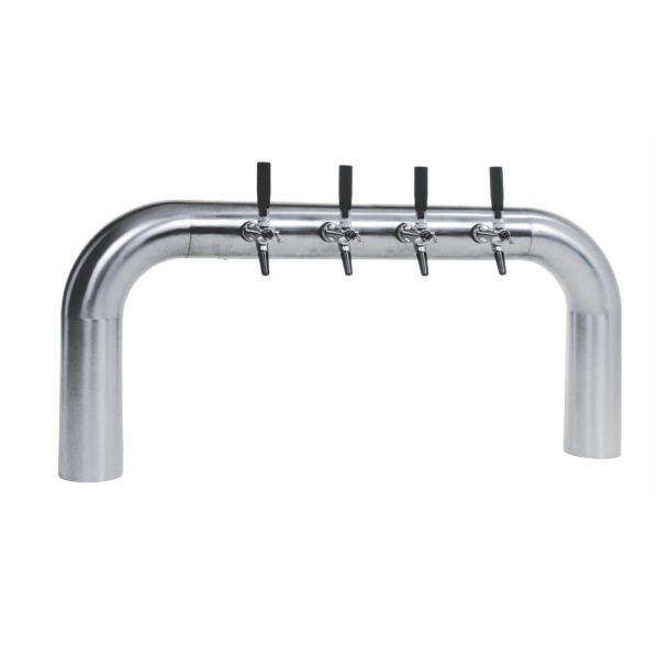 Brückenschanksäule Edelstahl poliert 4-leitig