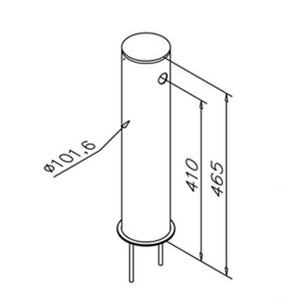 Schanksäule oben flach Kupfer antik 1-leitig mit Bierhahn & Schlauch