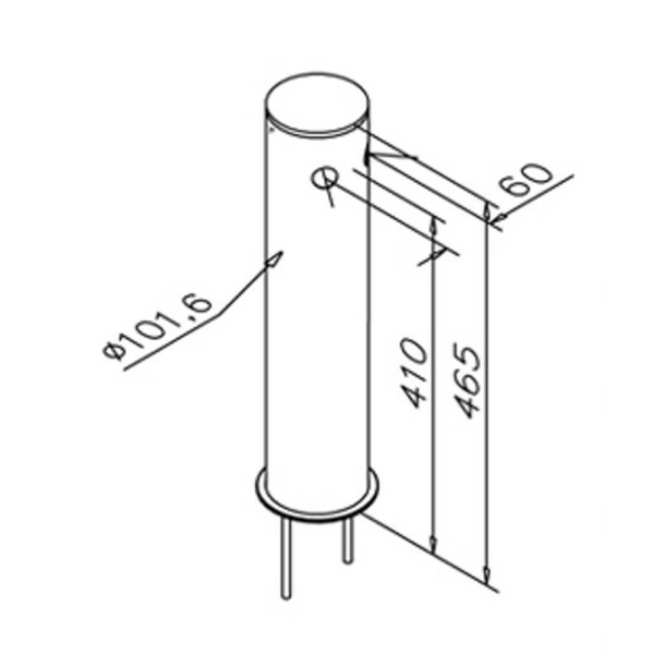 Schanksäule oben flach Kupfer antik 2-leitig ohne Bierhahn & Schlauch