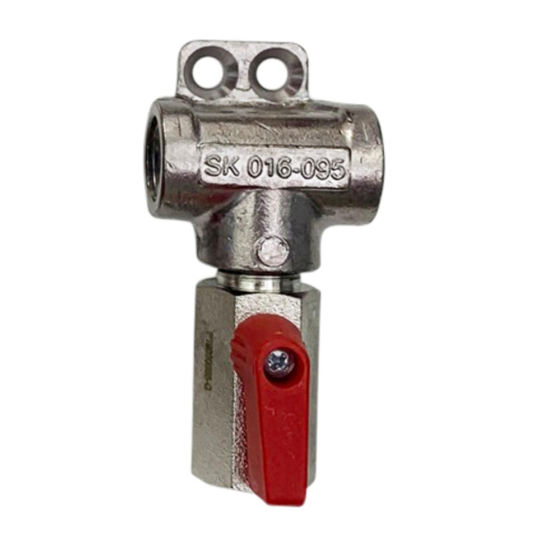 CO2 Wandverteiler mit Kugelhahn - 1-leitig - 1/4 Zoll Innengewinde