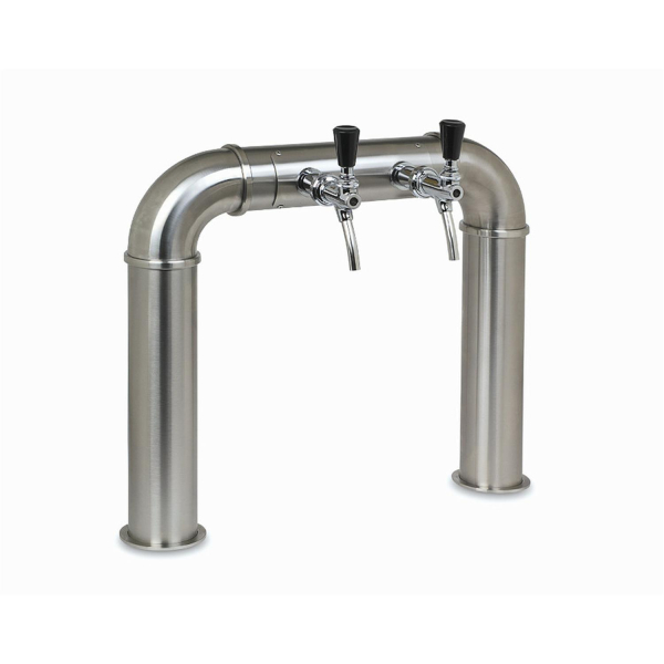 Brücken Schanksäule Brückenschanksäule Kupfer poliert 76mm gerade 2-leitig