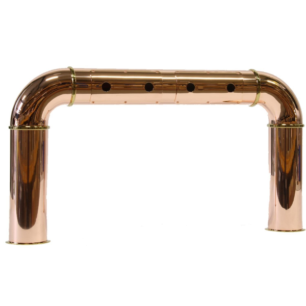 Brücken Schanksäule Brückenschanksäule Kupfer poliert 101,6mm gerade 6-leitig