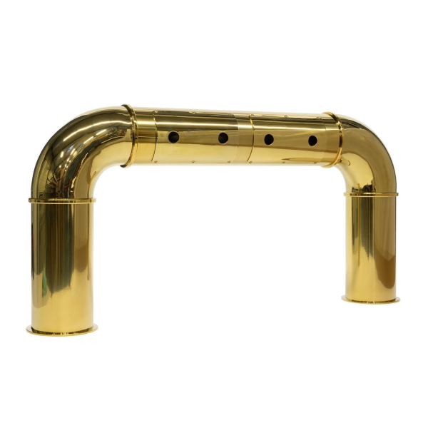 Brücken Schanksäule Brückenschanksäule Messingeffekt poliert 101,6mm gerade 6-leitig