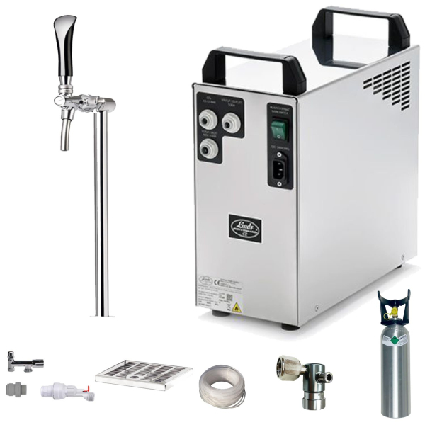 BieTal® Tafelwassergerät Wassersprudler 40L/h mit Schanksäule & Filter OHNE Kühlung