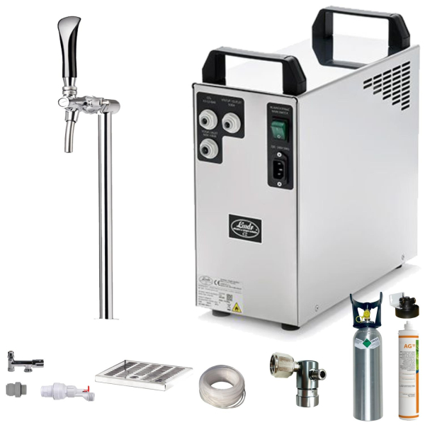 BieTal® Tafelwassergerät 40Liter/h mit Schanksäule & Wasserfilter OHNE Kühlung