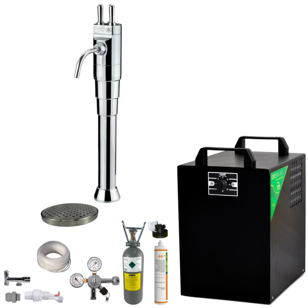 Wassersprudler BieTal® BT-25U mit Kühlung 25 L/h Zapfstelle Classic Hebel Filter SET