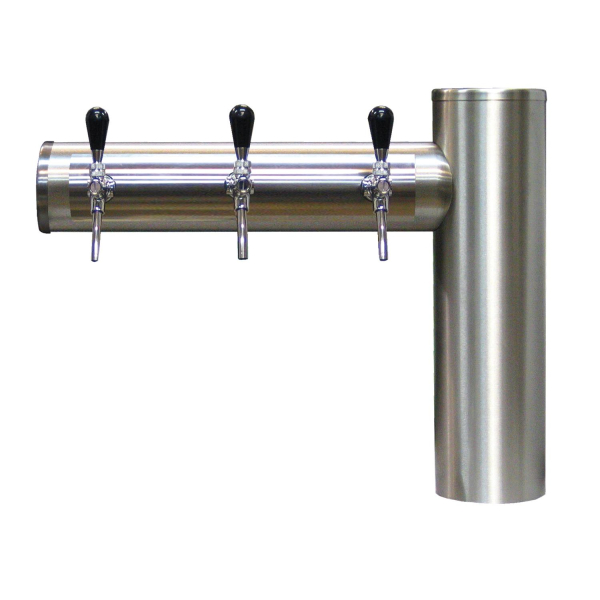 Ausleger Rohrschanksäule - Edelstahl poliert 3-leitig