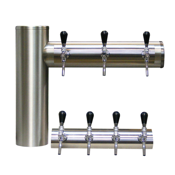 Ausleger Rohrschanksäule - Edelstahl poliert 4-leitig