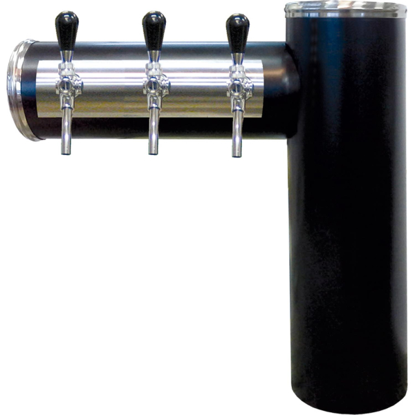 Ausleger Rohrschanksäule - Edelstahl schwarz lackiert 3-leitig