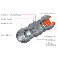 Rückschlagventil aus Acetal für Schläuche...