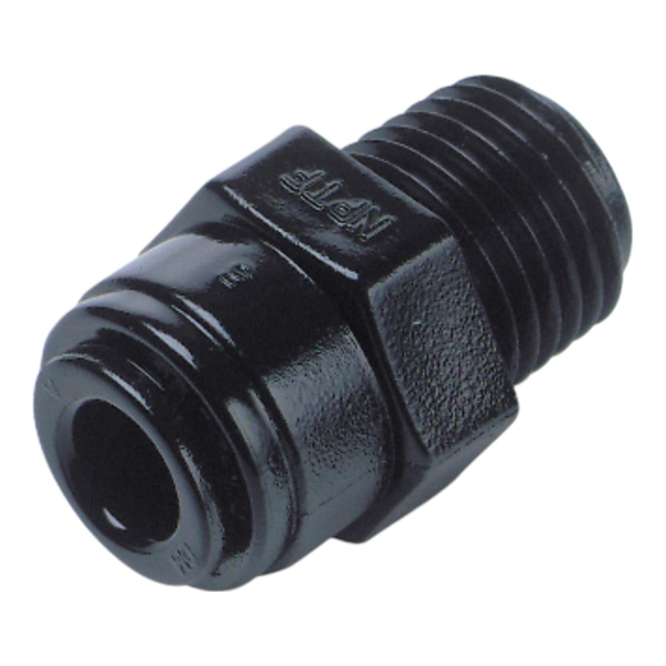 Einschraubverbinder - schwarz - Gewinde BSPT-PT 1/8 Zoll AG - Rohr 8 mm AD
