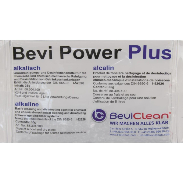 Alkalisches Grund Reinigungsmittel Bevi Power Plus 1x Beutel Bier AFG Schankanlagen