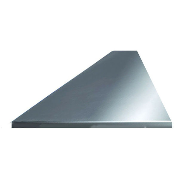 Glatte Edelstahl Arbeitsplatte Länge 4200mm - 40mm stark - Hochkantung - 3 Spülbecken