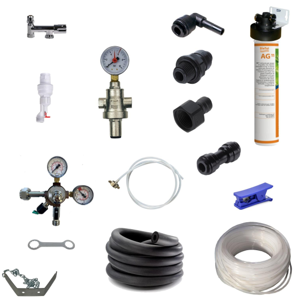 Anschlußpaket Sprudel Tafel Wasser Anlagen Geräte Untertisch & Aktivkohle Filter