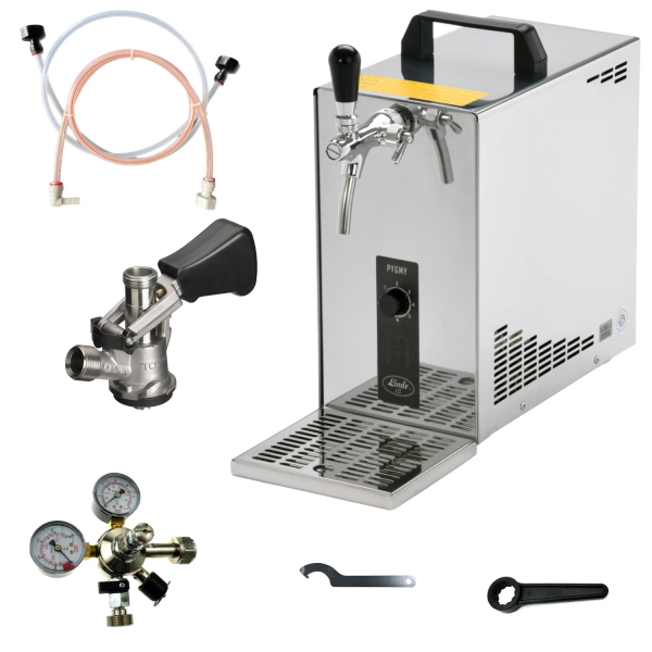 Bierkühler Zapfanlage Bierzapfanlage mit KEG Köpi Typ D Steckverbindern 35 L/h