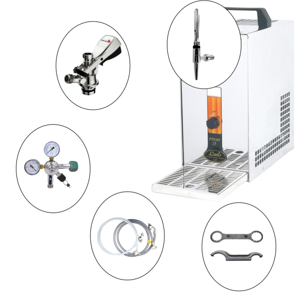 Bierkühler mobile Bierzapfanlage 30 Liter Guinness Kilkenny SET OHNE Stickstoff