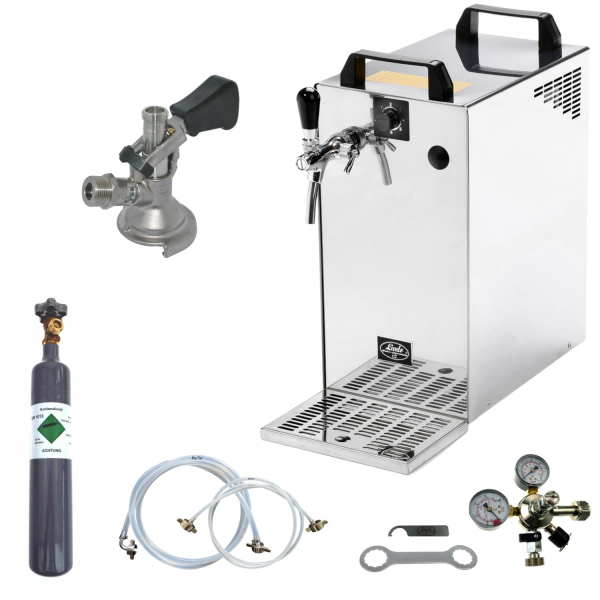 Bierkühler Bierzapfanlage 60 Liter 1-leitig KOMPLETTSET - KEG Kombi - CO2 0,5Kg