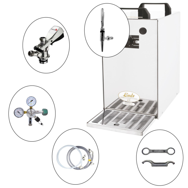 Bierkühler mobile Bierzapfanlage 60 Liter Guinness Kilkenny SET OHNE Stickstoff