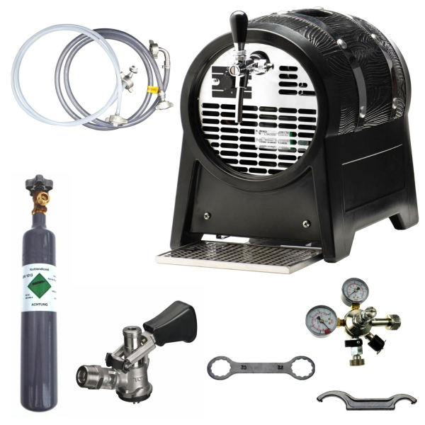 Bierkühler Bierzapfanlage Partyfass 60 L - 1-leitig - SET - KEG Korb - CO2 0,5Kg